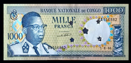 # # # Congo (Kongo) 1.000 Francs 1964 UNC- PERFORIERT # # # - Demokratische Republik Kongo & Zaire