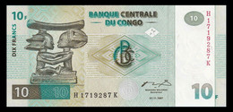# # # Kongo (Congo) 10 Francs 1997 UNC # # # - Democratic Republic Of The Congo & Zaire
