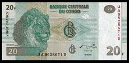 # # # Kongo (Congo) 20 Francs 2003 UNC # # # - Demokratische Republik Kongo & Zaire