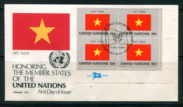 Enveloppe 1er Jour- Nations Unies- Timbre Y&T N°319 En Bloc De 4 - Briefe U. Dokumente