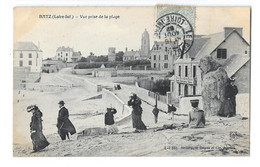 (31945-44) Batz - Vue Prise De La Plage - Batz-sur-Mer (Bourg De B.)