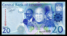 # # # Banknote Aus Lesotho 20 Maloti UNC # # # - Lesotho