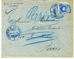 ESPAÑA 1910  CARTA CONGRESO DE LOS DIPUTADOS   Hasta  PARIS  EL823 - Storia Postale