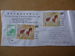 TAIWAN STAMPS USED ON PAPER - Ganzsachen