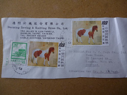 TAIWAN STAMPS USED ON PAPER - Postal Stationery