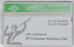 UNITED KINGDOM 1991 BT CONSUMER RELATIONS UNIT MINT - BT Interne