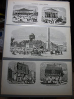 Lot De 5 Gravures Extraites D'une Revue - Paris - Décorations Funèbres Après Insurrection De Juin 1848 - L'Illustration - Prints & Engravings