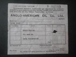 GREAT BRITAIN DOCUMENT ANGLO AMERICAN OIL CO INVOICES 1904 - Royaume-Uni