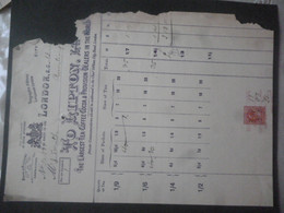 GREAT BRITAIN DOCUMENT LIPTON TEA INVOICES 1903 - Royaume-Uni