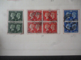 GREAT BRITAIN SG 479- USED PAIR/BL4 CENTENARY OF ADHESIVE STAMPS AS PER SCAN - ....-1951 Pre Elizabeth II