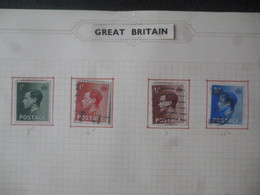 GREAT BRITAIN SG 457-460 USED KING EDWARD VIII - ....-1951 Vor Elizabeth II.