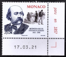 MONACO 2021 - BICENTENAIRE DE LA NAISSANCE DE GUSTAVE FLAUBERT - Y.T. N° 3285 /  NEUF ** - Unused Stamps