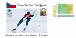 Spain 2014 - XXII Olimpics Winter Games Sochi 2014 Gold Medals Special Prepaid Cover - Martina Sáblíková - Hiver 2014: Sotchi