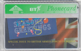 UNITED KINGDOM BT BRITISH ARMED FORCES IN BOSNIA SEASON'S GREETINGS MINT - BT Emissioni Interne