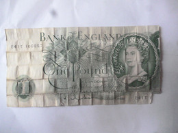 GREAT BRITAIN BANK NOTE £1 CANCELLED? - Collezioni