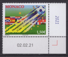 MONACO 2021 - CHAMPIONNAT D'EUROPE DE FOOTBALL - Y.T. N° 3277 /  NEUF ** - Neufs