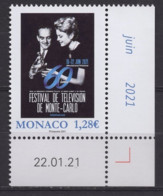 MONACO 2021 - 60E FESTIVAL DE TELEVISION - Y.T. N° 3276 /   NEUF ** - Unused Stamps