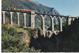 Cpsm Dentelée Grand Format.Roussillon, Catalogne, Le Train Jaune 1970. Le Pont Séjourné. - Treni