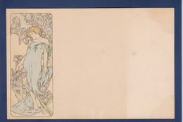 CPA Mucha Art Nouveau Illustrateur Femme Woman Non Circulé Voir Dos - Mucha, Alphonse