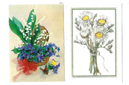 Lot De 8 Cartes Postales "Fleurs" - Flowers