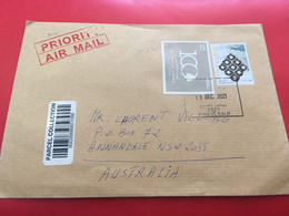 (2 F 37) Letter Posted From Lebabon / Liban To Australia During COVID-19 Pandemic (20 X 14 Cm) - EUROMED 2021 + 1 - Lebanon
