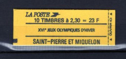 SAINT PIERRE ET MIQUELON  CARNET 16 JEUX OLYMPIQUES D' HIVER XX MNH - Postzegelboekjes