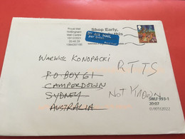 (2 F 37) Letter Posted From UK To Australia During COVID-19 Pandemic - 1 Cover (RTS) (17 X 13,5 Cm) - Sin Clasificación