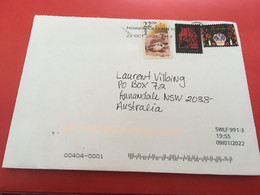 (2 F 37) Letter Posted From USA To Australia During COVID-19 Pandemic - 1 Cover (18 X 14 Cm) - Brieven En Documenten