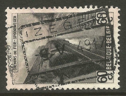 BELGIUM. 60c RAILWAY STAMP USED IZEGEM POSTMARK. - 1942-1951