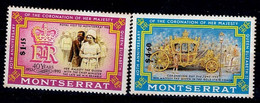 MONTSERRAT 1993 40TH ANNIVERSARY OF THE CORONATION OF QUEEN ELIZABETH II MI No 866-7 MNH VF!! - Montserrat