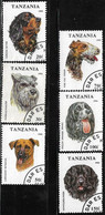 1993-Tanzania, Dogs, 6 Stamps, Used. - Tanzania (1964-...)