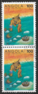 Angola – 1992 Artisanal Fishing 100 Kz Pair Of Used Stamps - Angola