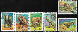 1991-Tanzania, Elephants, 6 Stamps, Used, Very High Catalogue Value. - Tanzania (1964-...)