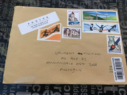 (2 F 39) LARGE Letter Posted From France To Australia During COVID-19 Pandemic - 1 Un-cancelled Cover (22 X 16 Cm) - Cartas & Documentos