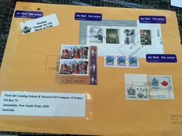 (2 F 39) LARGE Letter Posted From Canada To Australia During COVID-19 Pandemic - 2 Covers (30 X 23 Cm) - Covers & Documents