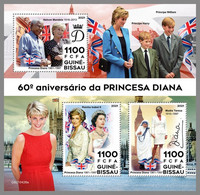 GUINEA BISSAU 2021 MNH Princess Diana Prinzessin Diana Queen Elisabeth II. M/S - OFFICIAL ISSUE - DHQ2151 - Familles Royales