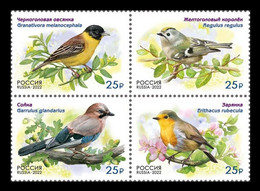 Russia 2022 Mih. 3084/87 Fauna. Birds. Songbirds MNH ** - Neufs