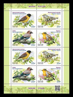 Russia 2022 Mih. 3084/87 Fauna. Birds. Songbirds (M/S) MNH ** - Unused Stamps