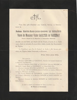 (53) MAYENNE, LAVALMme Marthe Marie Louise Adrienne LE VAVASSEUR  ,Vve De Mr VICTOR  GAULTIER DE VAUCENAY , Décès 1910 - Overlijden