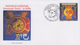 Enveloppe  FDC  1er  Jour    NOUVELLE  CALEDONIE   Nouvel  An   Chinois   LE   BUFFLE   2009 - Chinese New Year