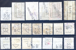 Belgique, Lot De 20 Timbres PERFORES Divers - (F2039) - Non Classés