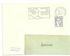 AIN - Dépt N° 01 = AMBERIEU En BUGEY  1967 = FLAMME Codée = SECAP Multiple ' PENSEZ + CODIFIEZ' = Pensée N° 1 - Codice Postale