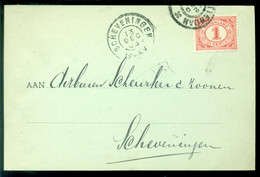 Nederland 1903 Briefkaart Van Rotterdam Naar Scheurleer Den Haag Met Aankomststempel NVPH 50 - Storia Postale