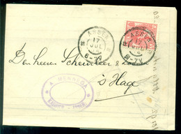 Nederland 1904 Brief Van Assen Naar Scheurleer Den Haag Met Aankomststempel - Storia Postale