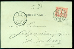Nederland 1904 Briefkaart Van Rotterdam Naar Scheurleer Den Haag Met Aankomststempel NVPH 50 - Storia Postale