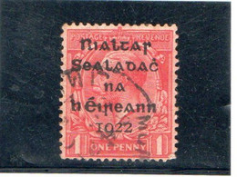 IRLANDE    1922  Y.T.  N° 2B  Oblitéré  Variété Date En Surcharge Fine - Used Stamps
