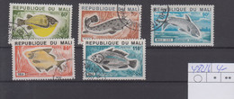 Mali Michel Cat.No. Used 482/486 Fish - Mali (1959-...)