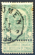 Belgique COB N°83 Cachet Relais (étoile) WOUMEN - (F2068) - 1893-1907 Wapenschild