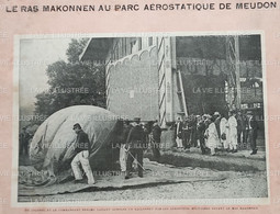 1902 LE RAS MAKONNEN - MEUDON - PARC AÉROSTATIQUE - COLONEL RENARD - VOITURE ÉLECTRIQUE DUCASSE - LA VIE ILLUSTRÉE - Tijdschriften - Voor 1900