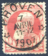 Belgique COB N°74 Cachet Relais (étoile) PROVEN - (F2081) - 1905 Grove Baard